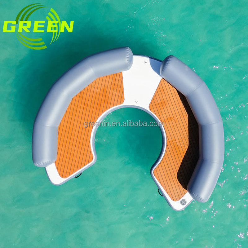 Green floating dock chair floating air dock tropical tahiti inflatable island inflatable float c dock platform