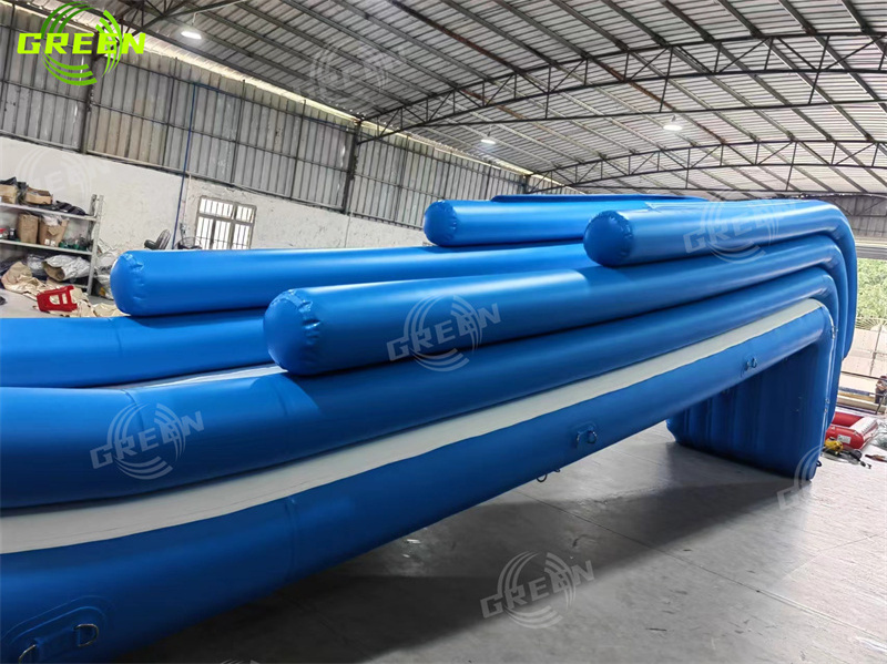 Green pedal boat door pontoon water inflatable  boat slide jaw marine Deluxe inflatable yacht slide