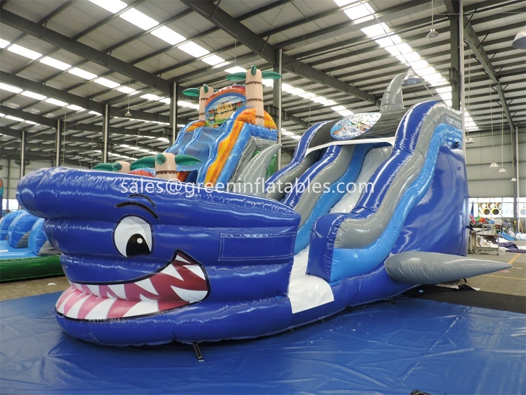 outdoor large ted bakerabsract jungle china kid industrial inflatable water pool slide tobogan inflable