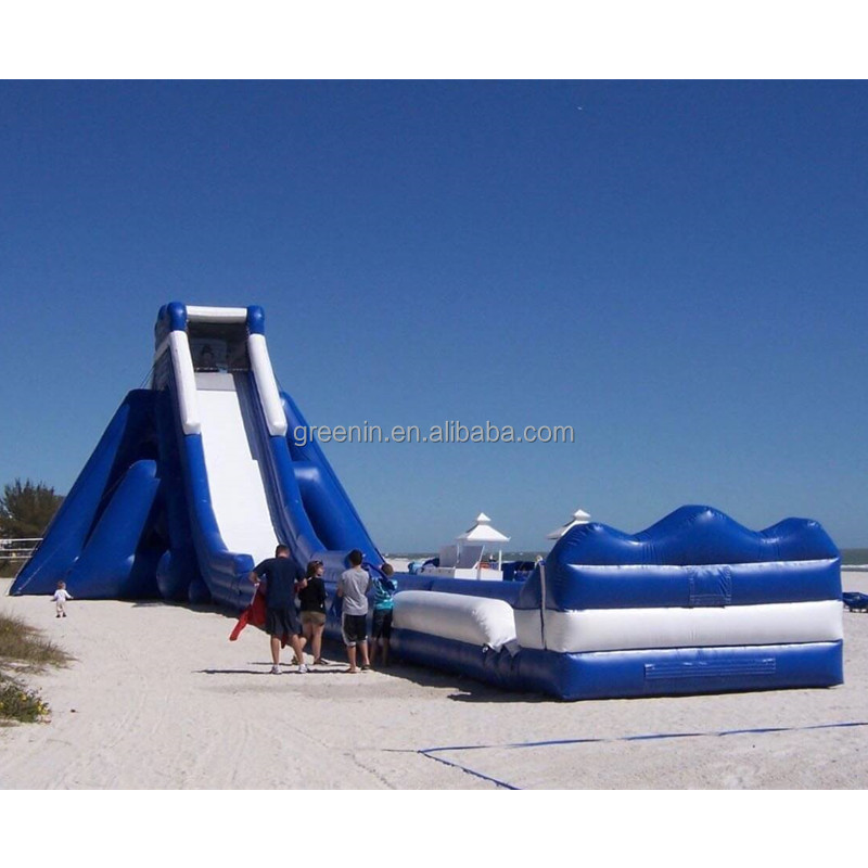 Commercial grade heavy duty 30ft 50ft giant hippo inflatable water slide