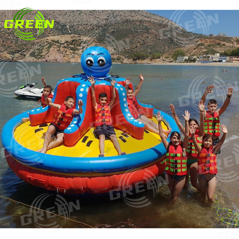 Green Inflatable Disco Boat Towable Inflatable Ufo Sofa Inflatable Towable Bandwagon Boat