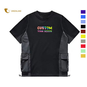 Men's Workout Casual Clothing 100 Cotton Breathable Summer Tee Shirts With Pocket Custom Plus Size Men's T-shirts