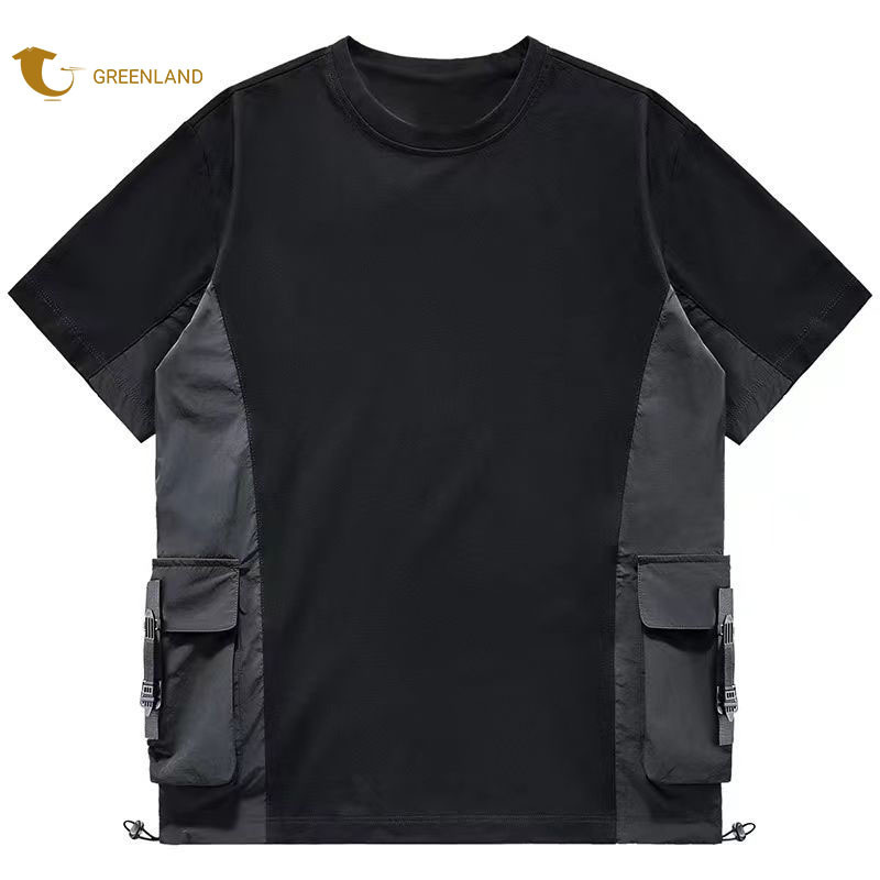 Men's Workout Casual Clothing 100 Cotton Breathable Summer Tee Shirts With Pocket Custom Plus Size Men's T-shirts