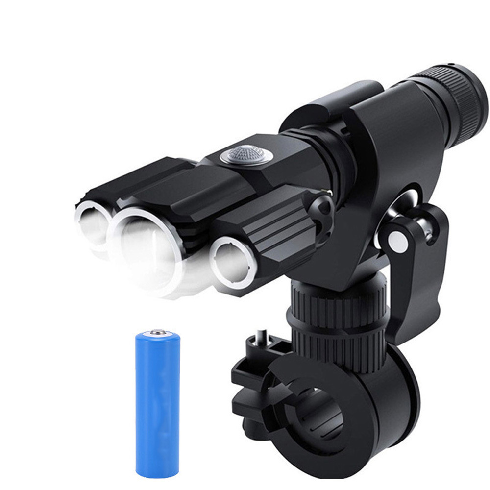 1*T6+2*XPE aluminium alloy ipx4 18650 battery rechargeable Telescopic zoom T6 night riding searchlight flashlight