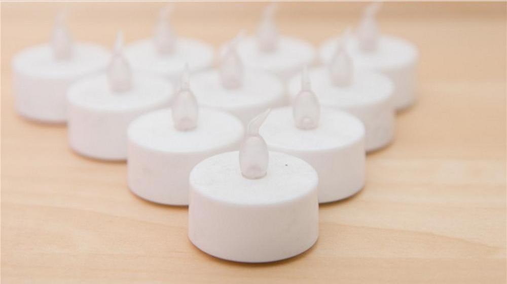 White Flameless LED Tea Light Candles for Tea Party