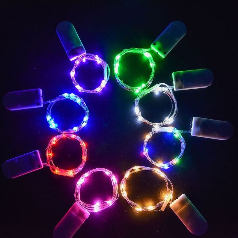 2M 20 Leds Fancy CR2032 Button Battery Operated Christmas Micro Fairy Led Star String Light for Xmas Decoration