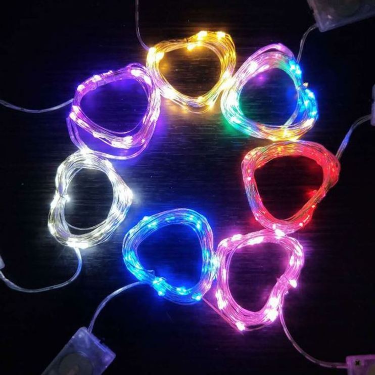 2M 20 Leds Fancy CR2032 Button Battery Operated Christmas Micro Fairy Led Star String Light for Xmas Decoration