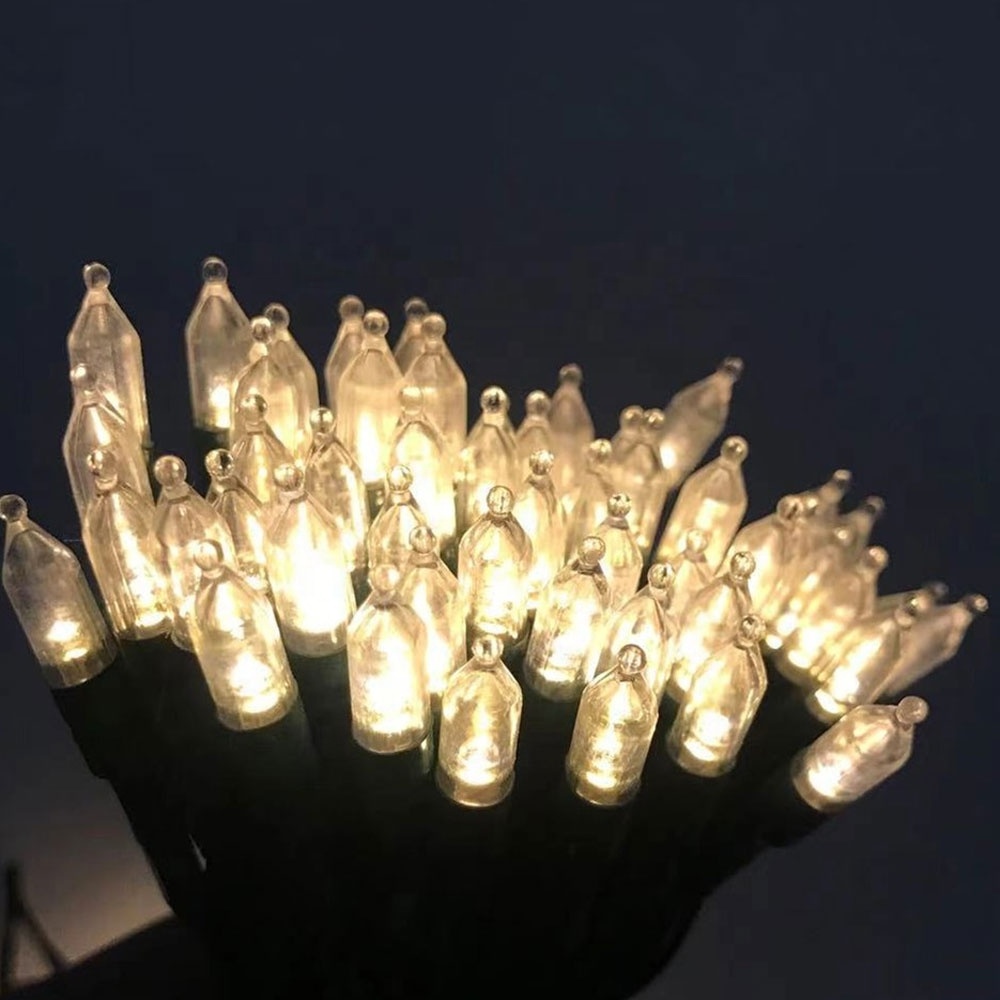 Solar LED String Lights Old Fashioned Green Wire LED Bulb String Light Wedding Fairy Twinkle Christmas Lights Outdoor