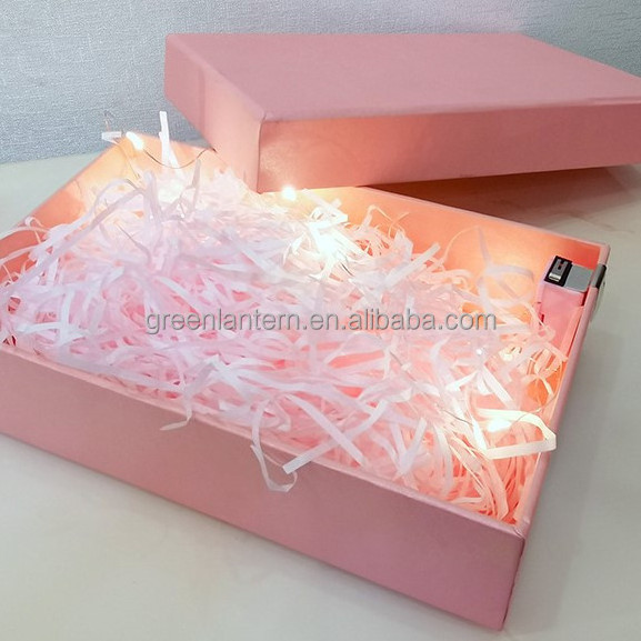 Gift box button switch string light battery powered Mini Copper Wire fairy lights automatically with hook up 1M 10leds 2M 20leds