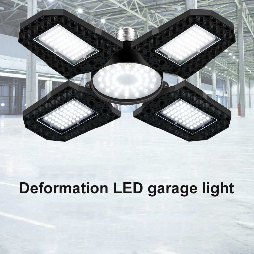 Foldable Garage Ceiling Lamp E27 LED Garage Lights Deformable High Bay Lamp Bulbs 100W 120W 150W High power Industrial Lighting