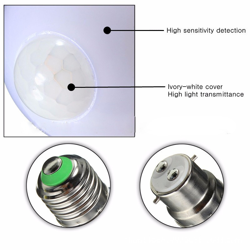 LED Motion Sensor Light Bulb E27 Warm White 5W 7W PIR Security Night Lamp Bulb Outdoor/Indoor for Front Door Garage Stair Step