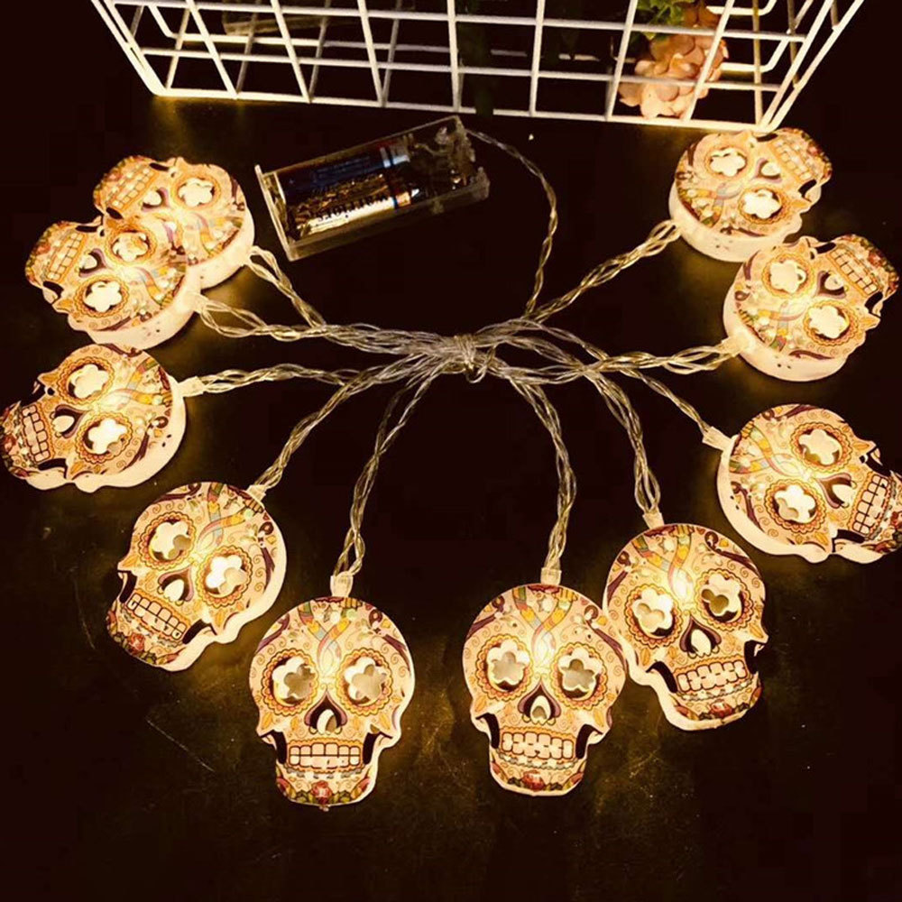 Battery Operated Pumpkin Ghosts Bats Halloween fairy String Lights Steady on DIY Holiday garland Light for Outdoor Garden Yard