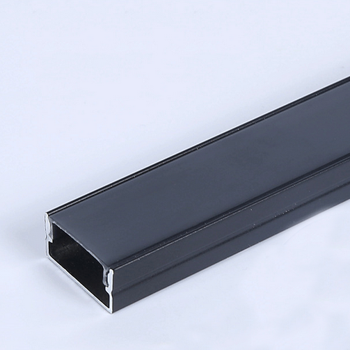 Black LED Aluminum Profile Strip Channel Holder Cabinet Linear Bar lighting with Milky/Black Cover For 5050 2835 Light Strip