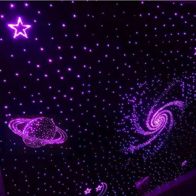 Creative LED RGB starry sky roof ceiling projector light Sky Star bedroom bar KTV home theater ceiling optical fiber light