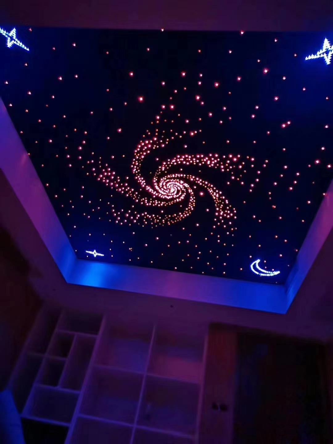 Creative LED RGB starry sky roof ceiling projector light Sky Star bedroom bar KTV home theater ceiling optical fiber light