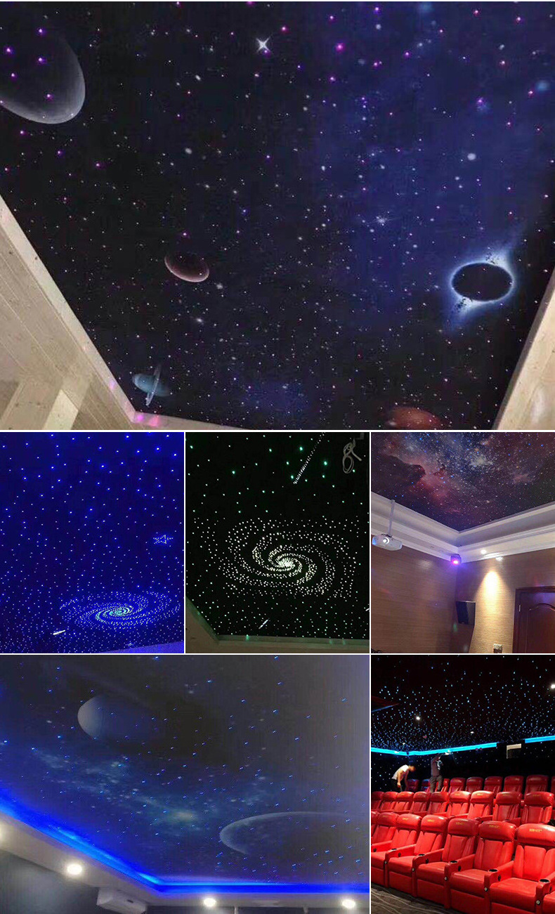 Star top ceiling light bar KTV audio-visual room optical fiber sky star ceiling decoration projector light manufacturers