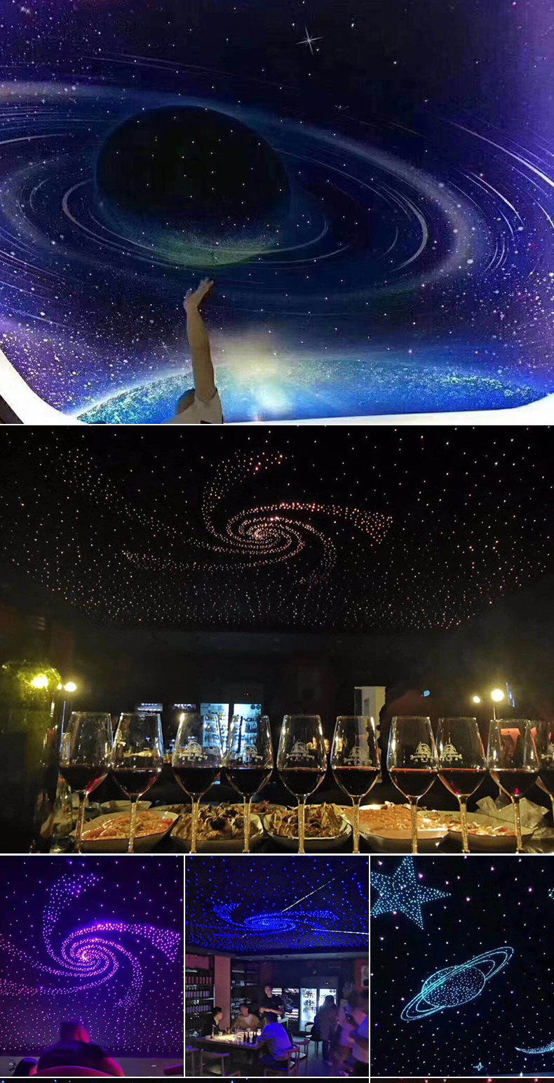 Star top ceiling light bar KTV audio-visual room optical fiber sky star ceiling decoration projector light manufacturers