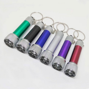 Mini Flashlight 5 LEDs Aluminum Alloy Keyring Torch lamp Portable LED Keychain Flashlights for Outdoor Camping Hiking Walking