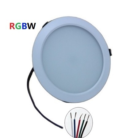 Smart RGBW Downlight DC24V 5 Wires RGBW 24W LED Down Light Recessed Indoor COB LED Panel Light Round LED Ceiling Lamp Spot Light