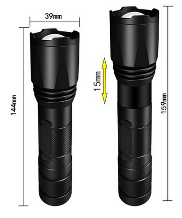 LED Flashlight Bright Zoomable High Lumens 5 Lighting Modes Tactical Flashlights