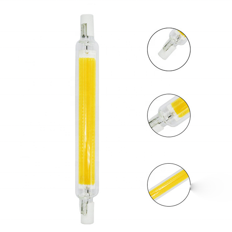 AC110V 220V 118mm 10W 20W R7S LED Bulb dimmable COB Glass Tube Halogen Equivalent Floodlight Replacement for Garage Flood Lamps