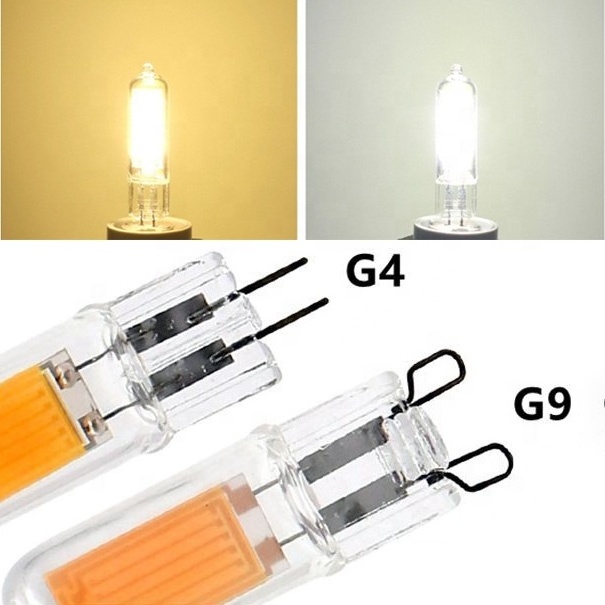 Super Bright G9 G4 LED Light Bulb 3W 5W 7W 110V 220V Dimmable Glass COB Bulb Constant Power Light for Pendant Chandelier lights