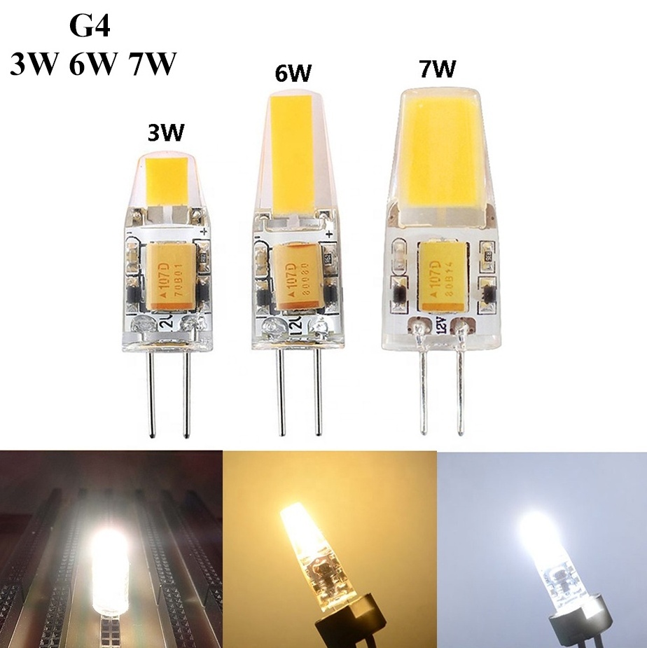 G4 LED Lamp AC/DC12V Mini Lampada Bulb 3W 6W 7W COB Candle Lights 360 Beam Angle Replace 30W Halogen For Chandelier Spotlight