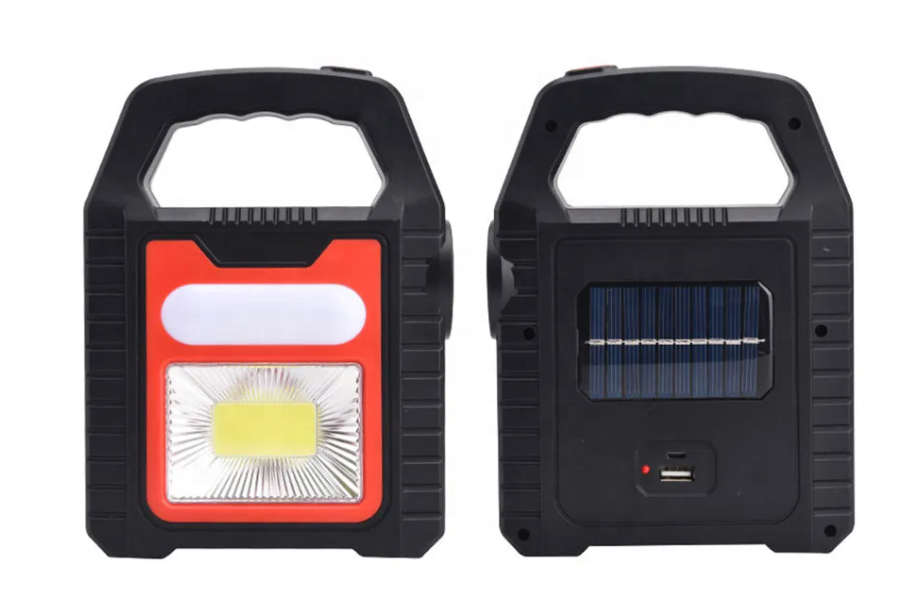 Multifunction Portable Solar Cob Camping Light USB rechargeable Searchlight LED Flood Lamp Hiking working Emergency Flashlights