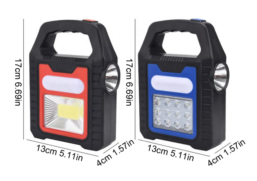 Multifunction Portable Solar Cob Camping Light USB rechargeable Searchlight LED Flood Lamp Hiking working Emergency Flashlights