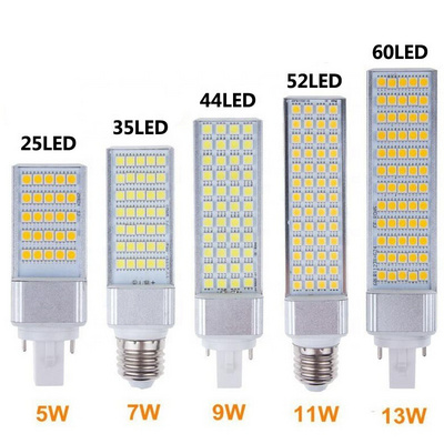 G24 led lamp bulb 5W 7W 9W 11W 13W 5050 Corn Light warm white/Cool white Spotlight 180 Degree AC85-265V Horizontal Plug Lights