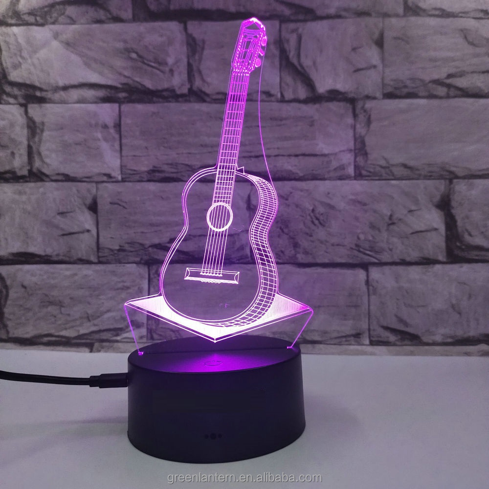 USB LED Night Light with Touch Sensor 3D Acrylic Picture RGB 7 Colors Can Customize Gifts for Fans Room Decor Table Night Lamp