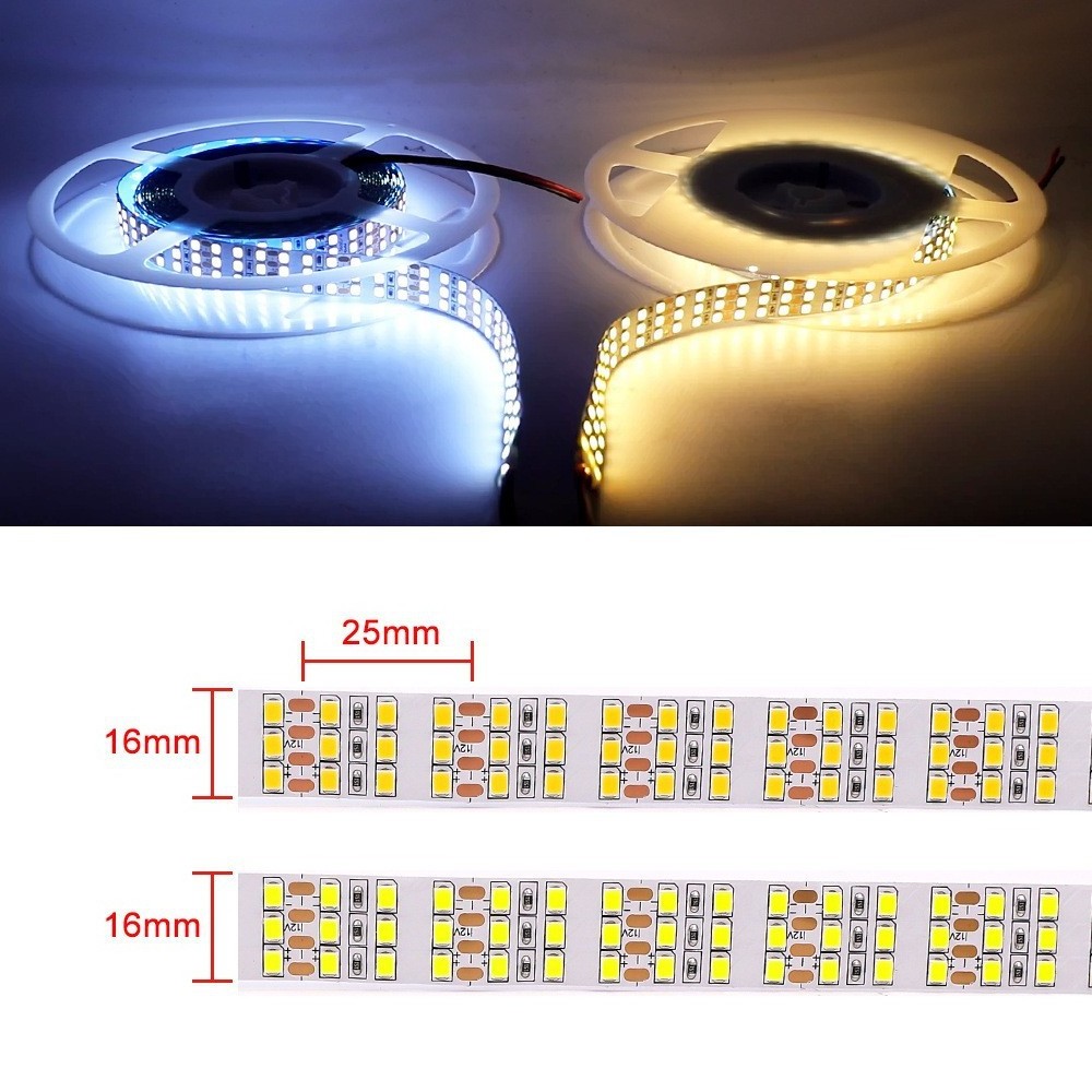 12V 24V smd2835  three rows 360LEDs flexible linear strip light led ceiling super brightness decoration indoor strip light