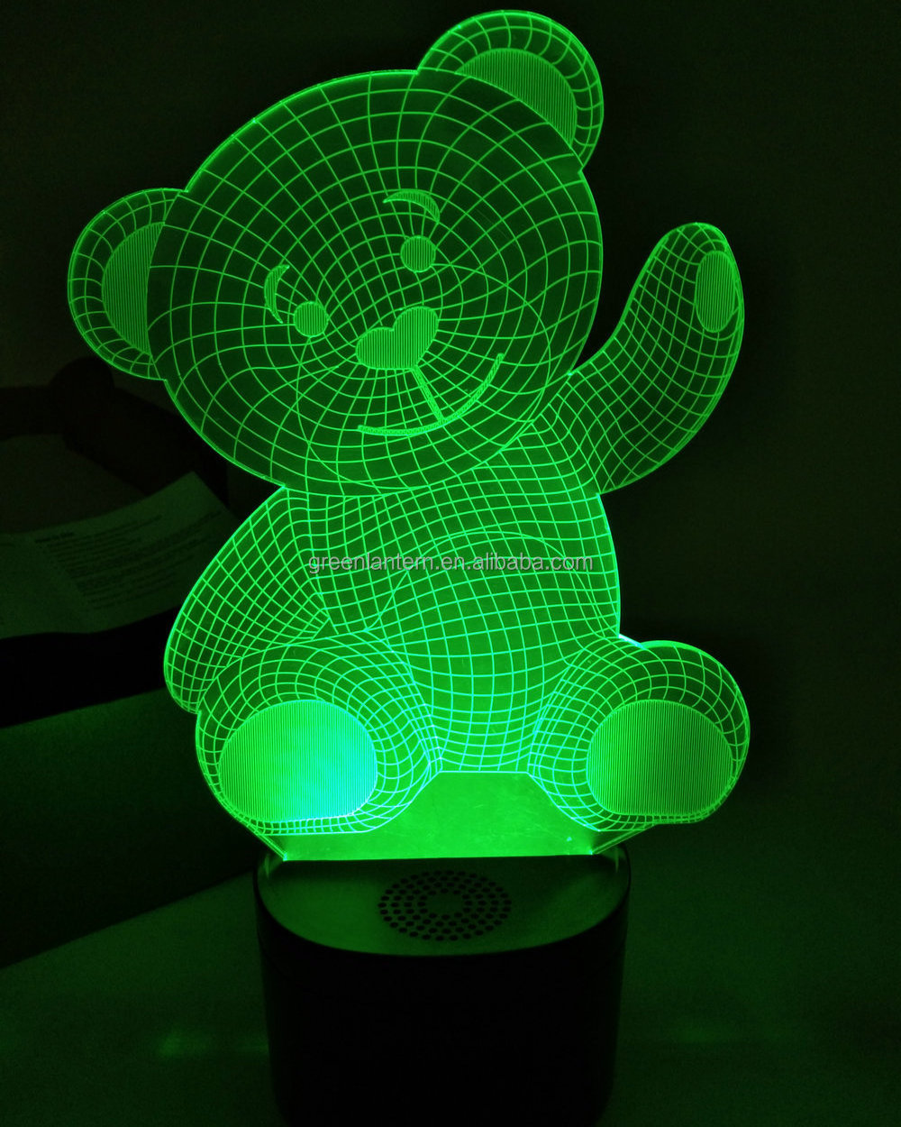 3D Music Lamp LED Night Light Speaker Base 3D Visual Illusion Lamp Wedding Party Baby Shower Return Gifts