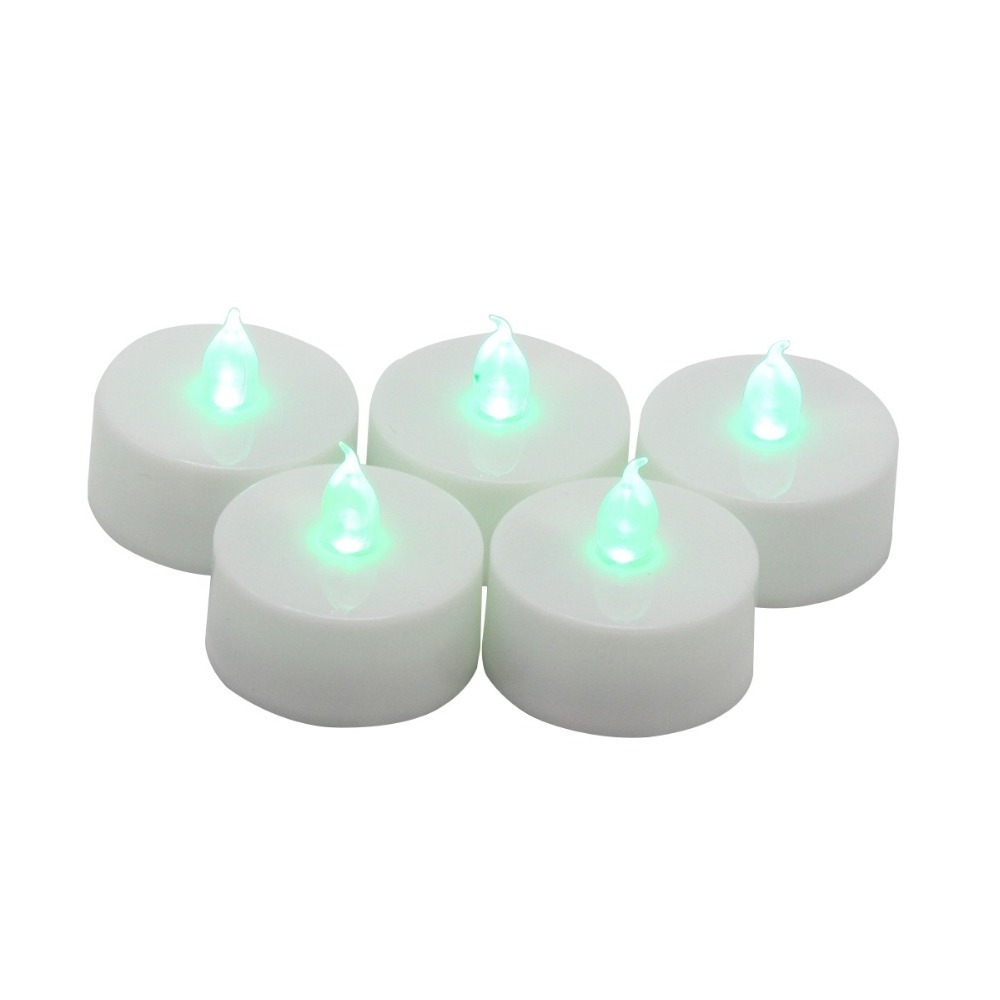 Wholesale Mini Plastic Flameless Candles lights Battery Operated Colorful Flickering Electric LED tea lights for Indoor Wedding