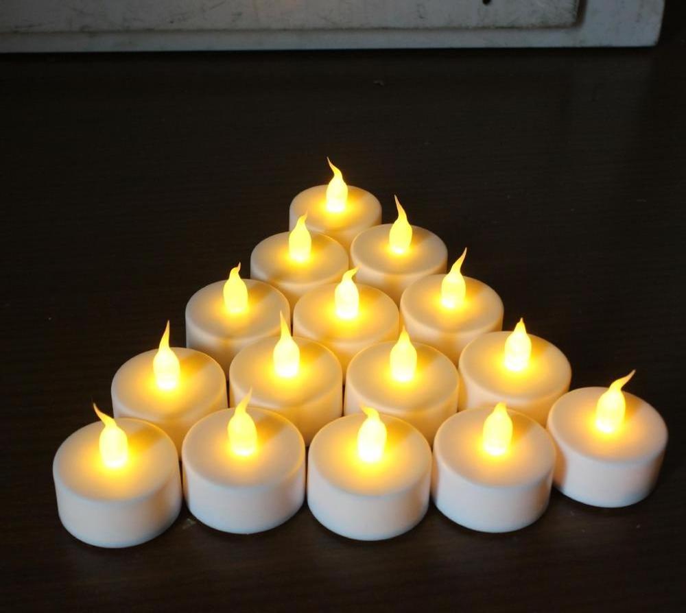 White Flameless LED Tea Light Candles for Tea Party