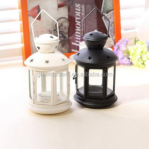 Creative Vintage Metal Lantern Candle Holder Hanging Lantern Wedding Centerpiece flickering flameless candle lantern