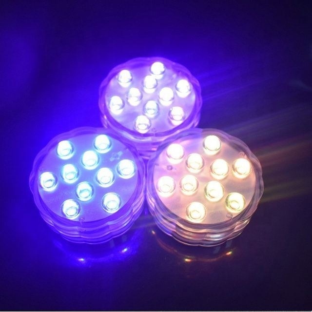 Custom Remote Control Small Led Light Battery Powered Led Submersible Light For Party Decorations