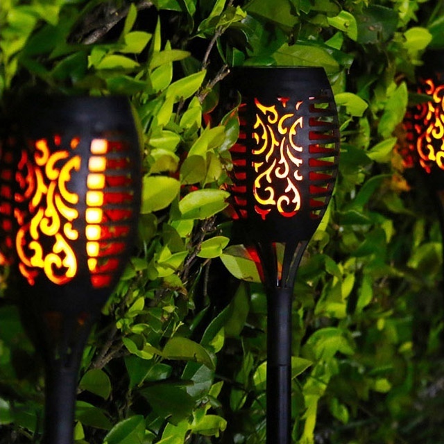 waterproof 12 LED 20LED 33LED 51LED 96 LED Outdoor Dancing Flickering Torches flame decorations garden lamp solar