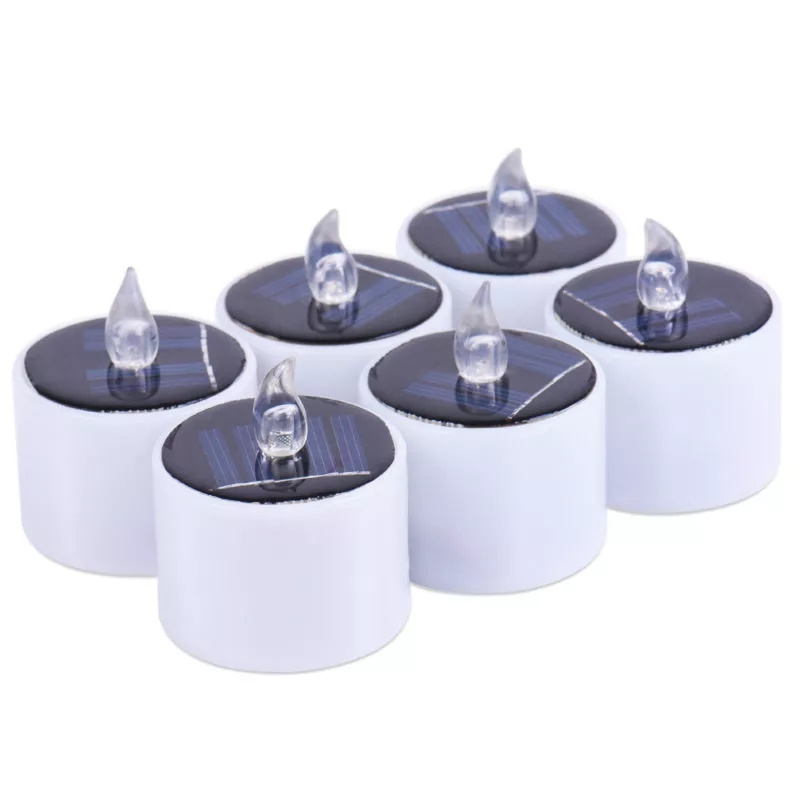 High Quality outdoor Flameless flickering Candles light solar Tea Candle Lamps for Outdoor Garden Wedding Party cemetery Decor