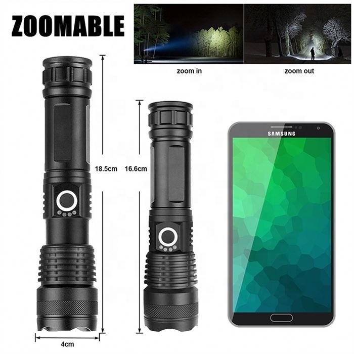 Powerful Flashlight 5 Modes USB Rechargeable Outdoor Emergency Zoom LED Torch Lantern