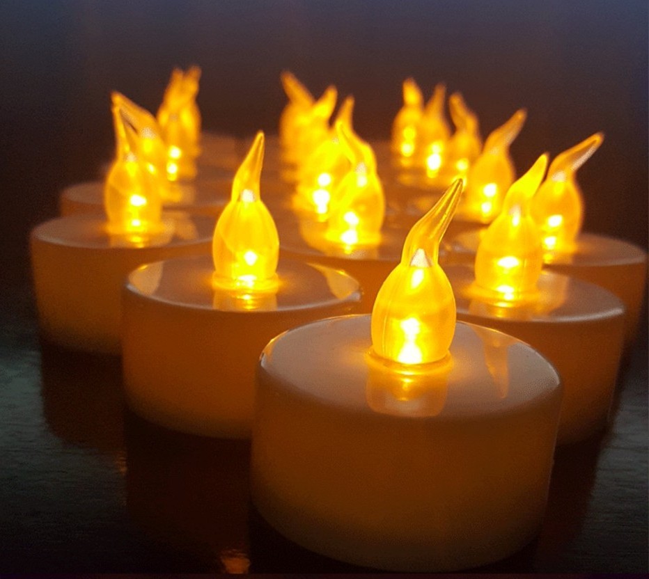 White Flameless LED Tea Light Candles for Tea Party