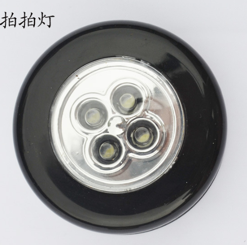 4 LED Touch Push On Off Light Self Stick On Click Battery Button Stick push lamp