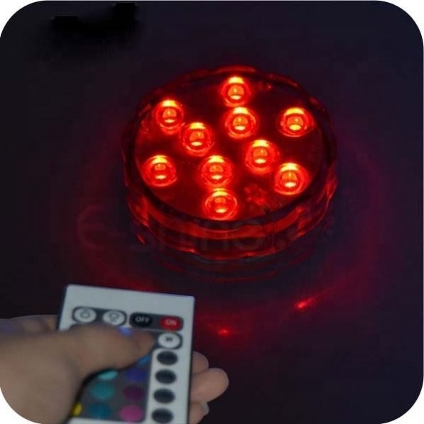 Custom Remote Control Small Led Light Battery Powered Led Submersible Light For Party Decorations