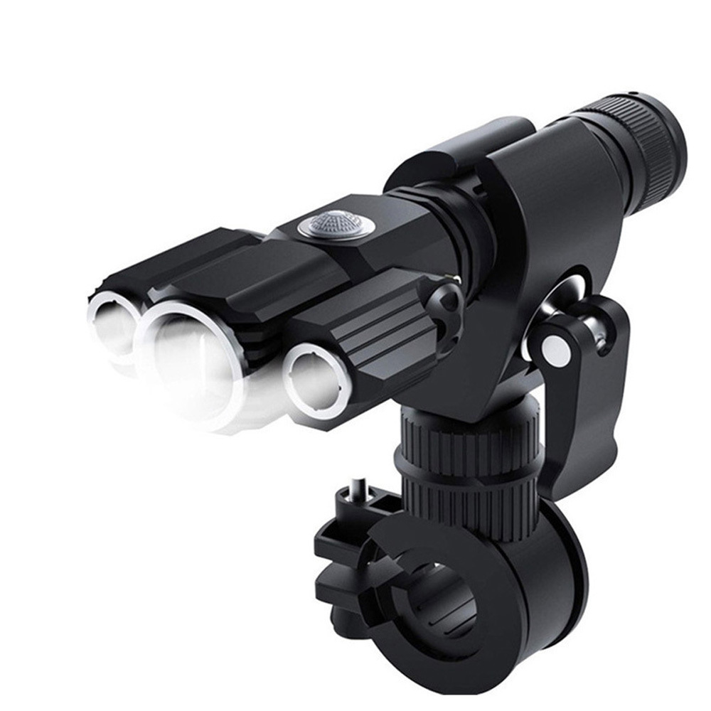 1*T6+2*XPE aluminium alloy ipx4 18650 battery rechargeable Telescopic zoom T6 night riding searchlight flashlight