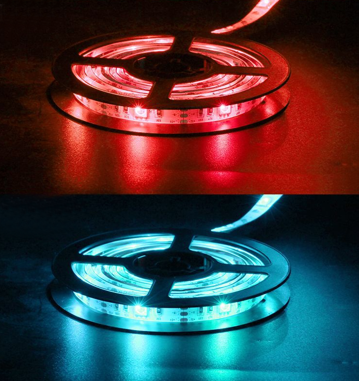 3AA Battery Operated luces led light Strip 5050 Flexible RGB changing tape Lights with 24 Keys Remote For TV Home background