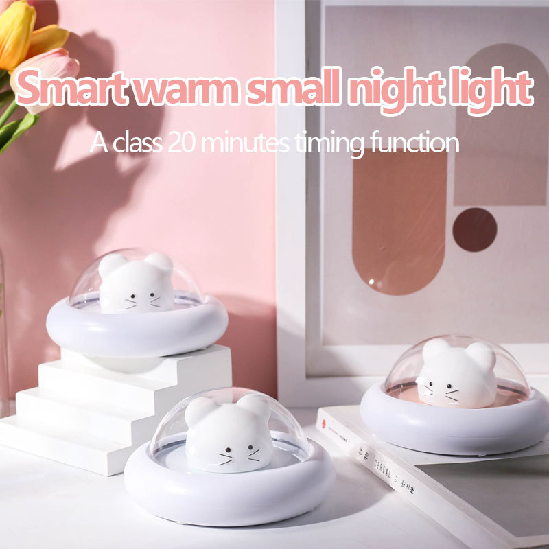 USB Rechargeable Night Light Dimmable Space Cute Lamp Children Baby Touch Cartoon Table lamp for Bedside Children Baby Toy Gift