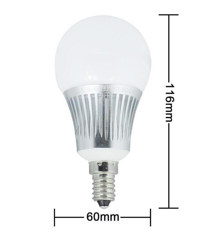 2.4G Dimmable E14 5W RGBW Color Change Smart Life LED Bulb RGB+CCT White Led Light Bulb AC86-265V