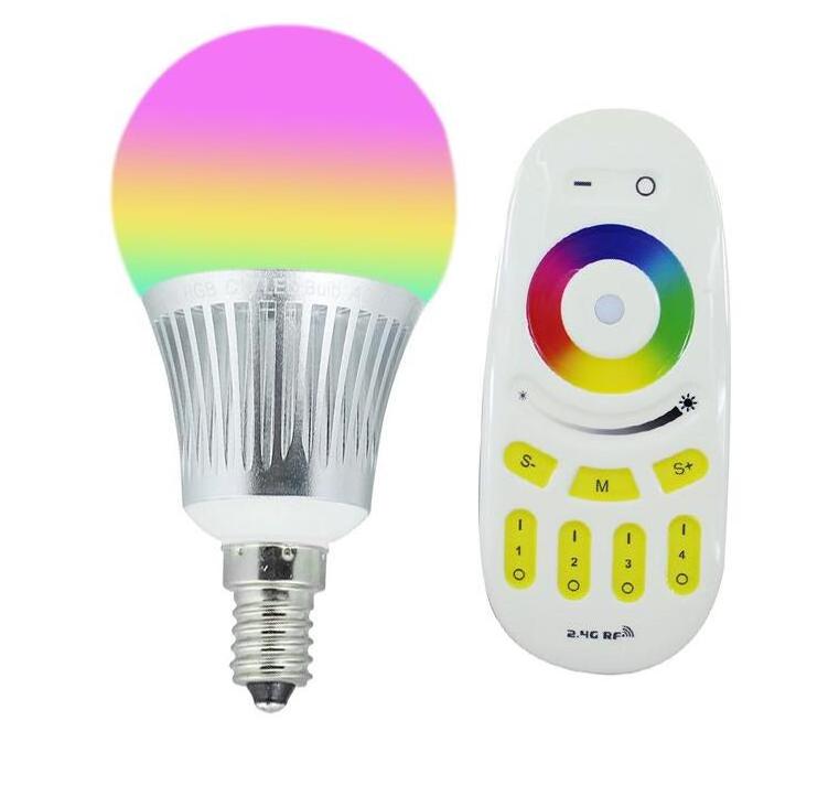 2.4G Dimmable E14 5W RGBW Color Change Smart Life LED Bulb RGB+CCT White Led Light Bulb AC86-265V