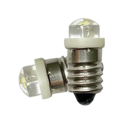 E10 Lamp LED Bulb Light 6V Volt White MES E10 1447 Screw for Torch bike bicycle