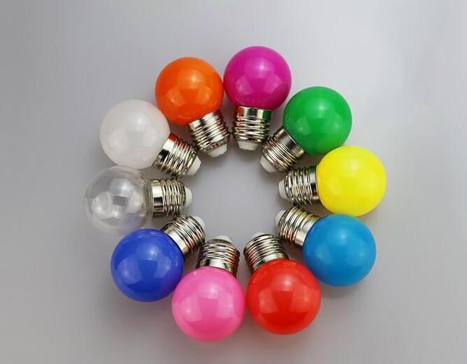 Christmas coloured 3W led globe bulb AC220V G45 bulb lights B22 E27 dimmable Colorful bulb for indoor Halloween Weeding lighting